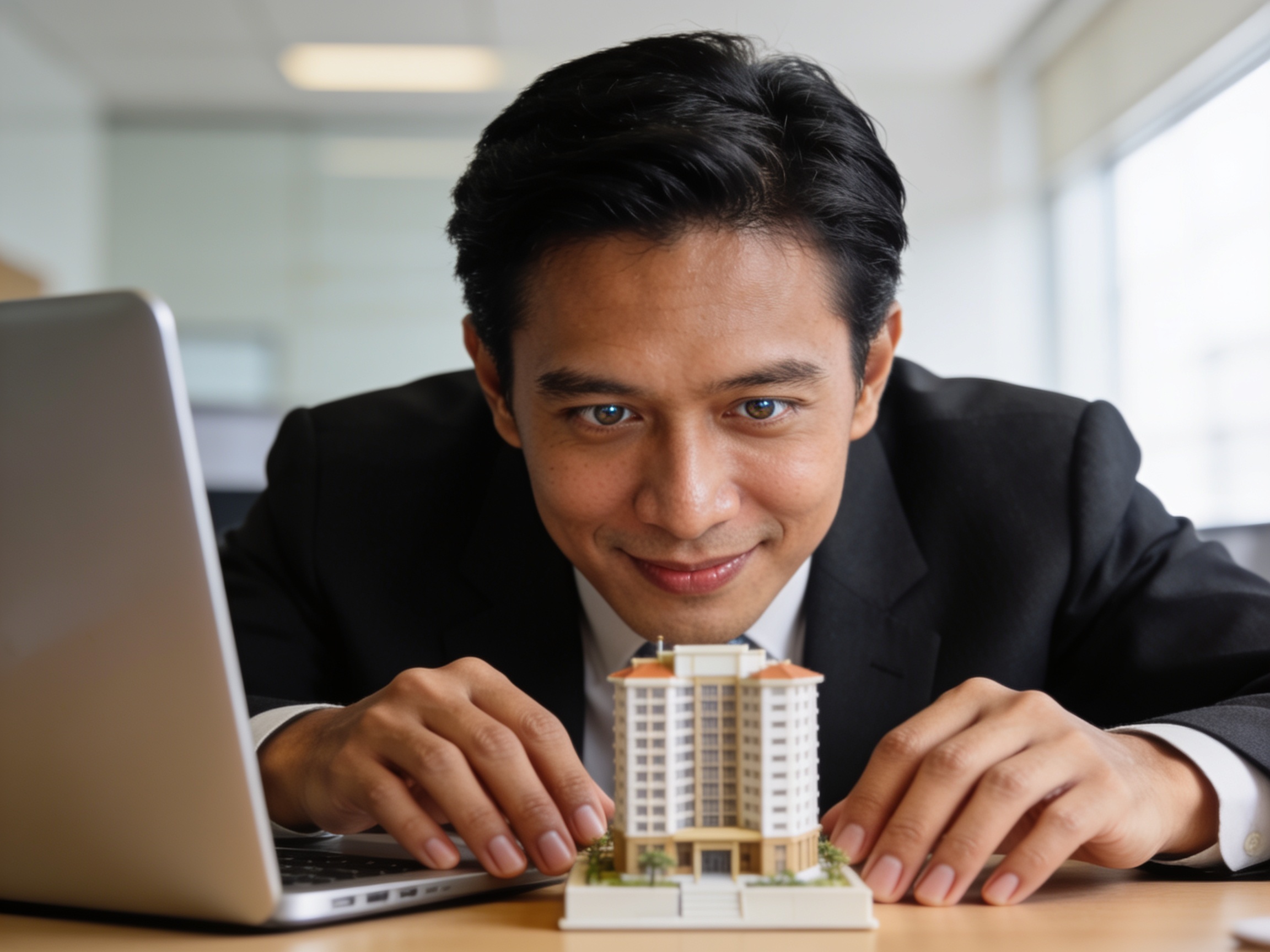 Finansial Indonesia mempelajari model arsitektur dan data di laptop